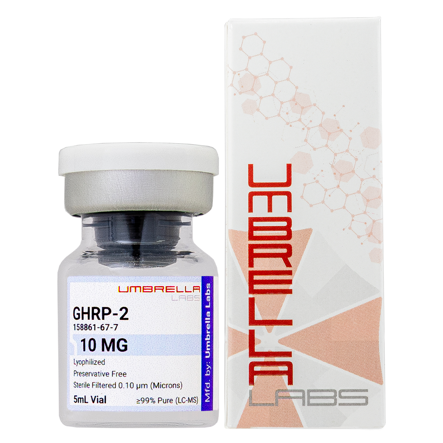 GHRP-2 peptide vial, 10mg