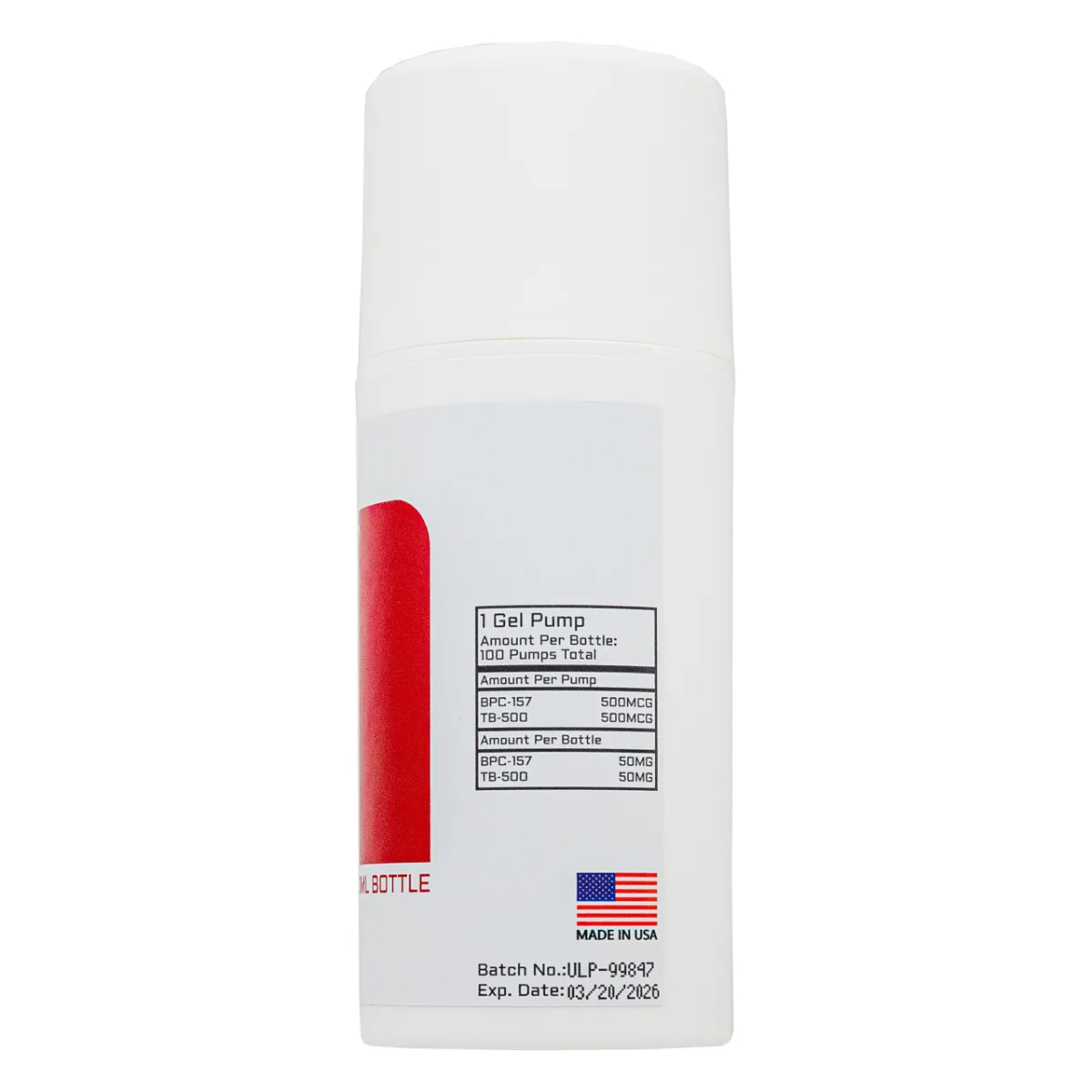 BPC-157 and TB-500 peptide gel 2 BPC-157 and TB-500 peptide gel from Umbrella Labs, view 2