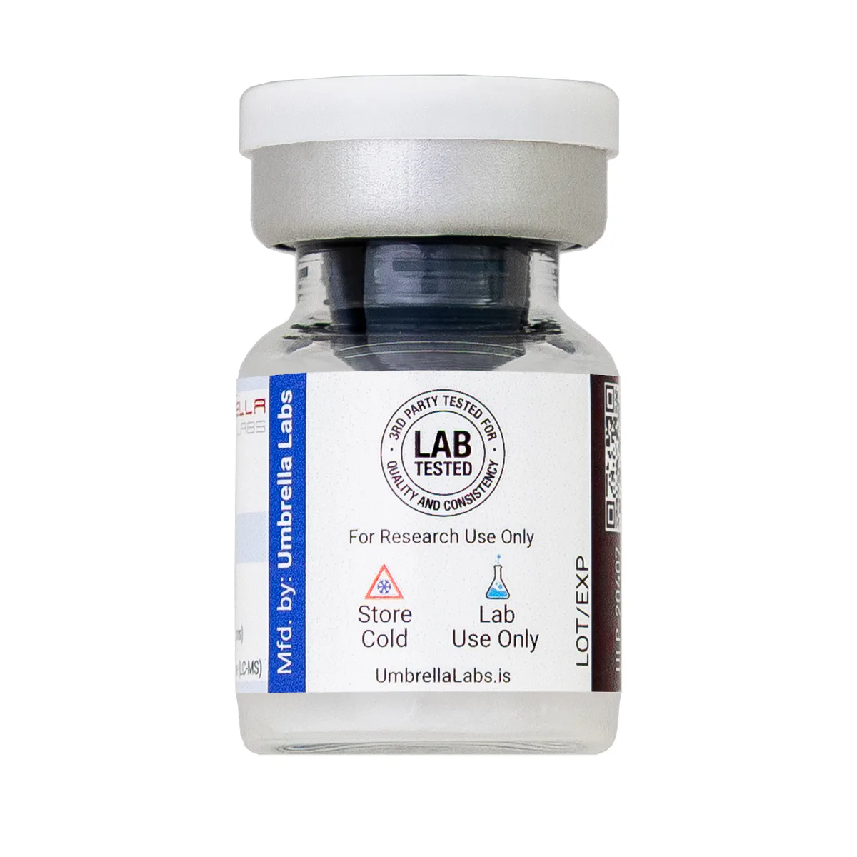 BPC-157 peptide vial 7 BPC-157 peptide vial from Umbrella Labs, view 7