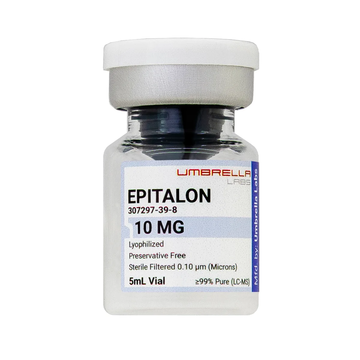 Epitalon peptide vial, 10mg 2 Epitalon peptide vial from Umbrella Labs, view 2