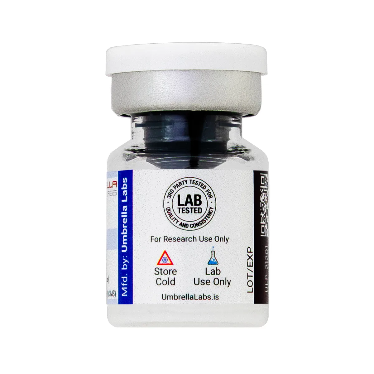 Epitalon peptide vial, 10mg 3 Epitalon peptide vial from Umbrella Labs, view 3