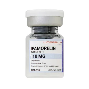 Ipamorelin peptide vial from Umbrella Labs