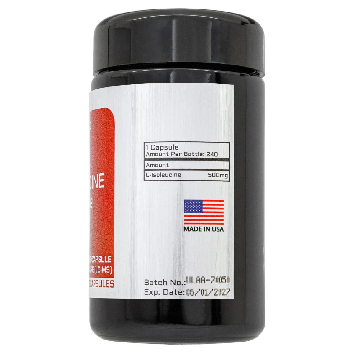 L-isoleucine capsules, 240 x 500mg 3 L-isoleucine capsules from Umbrella Labs, view 3