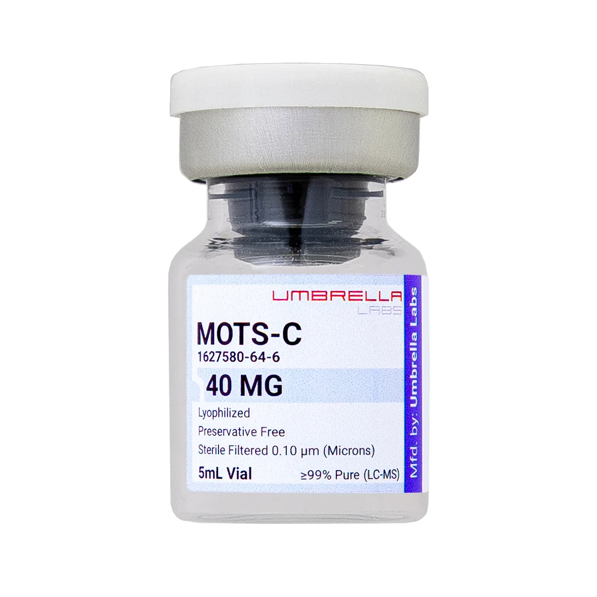 MOTS-c peptide vial 3 MOTS-c peptide vial from Umbrella Labs, view 3