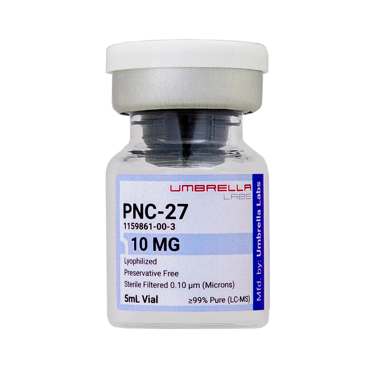 PNC-27 peptide vial 3 PNC-27 peptide vial from Umbrella Labs, view 3