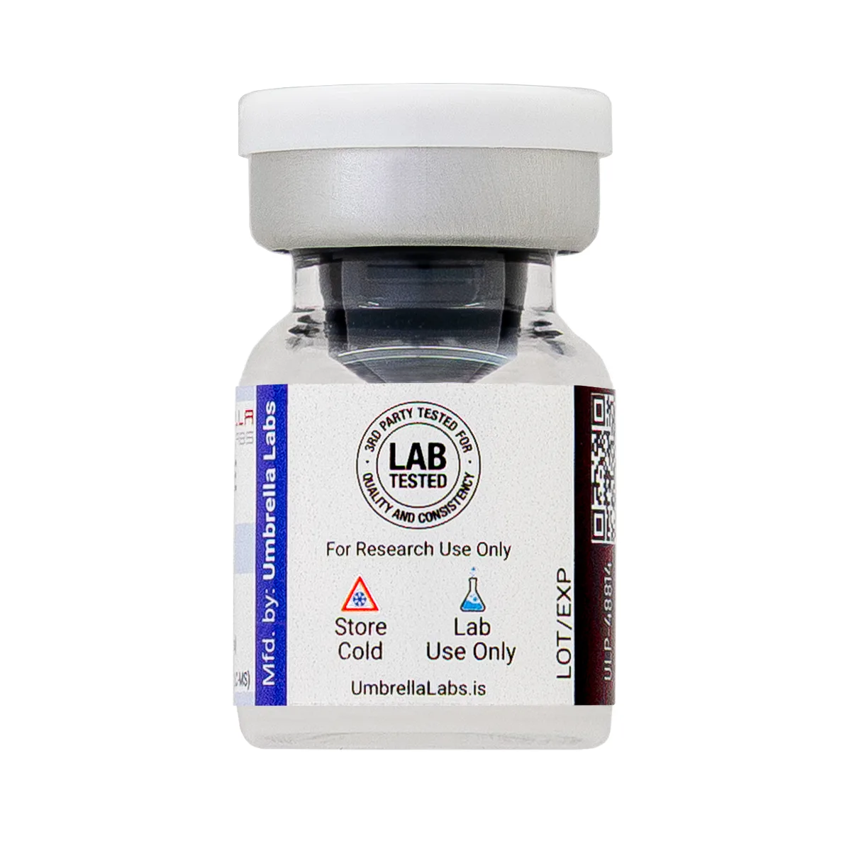 Semaglutide peptide vial 4 Semaglutide peptide vial from Umbrella Labs, view 4