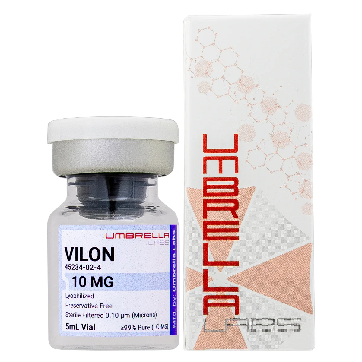 Vilon peptide vial, 10mg 1 Vilon peptide vial from Umbrella Labs